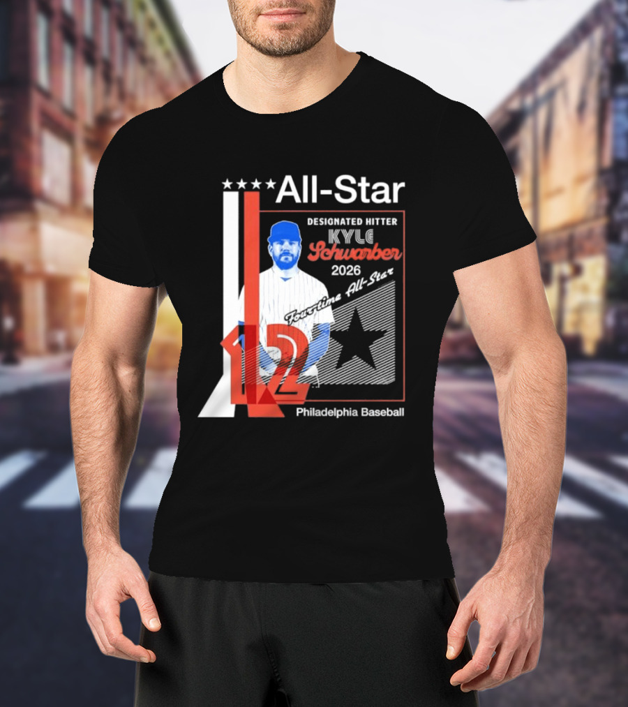 Kyle Schwarber Philadelphia Baseball 2026 All Star Designated Hitter Number 12 T-Shirt