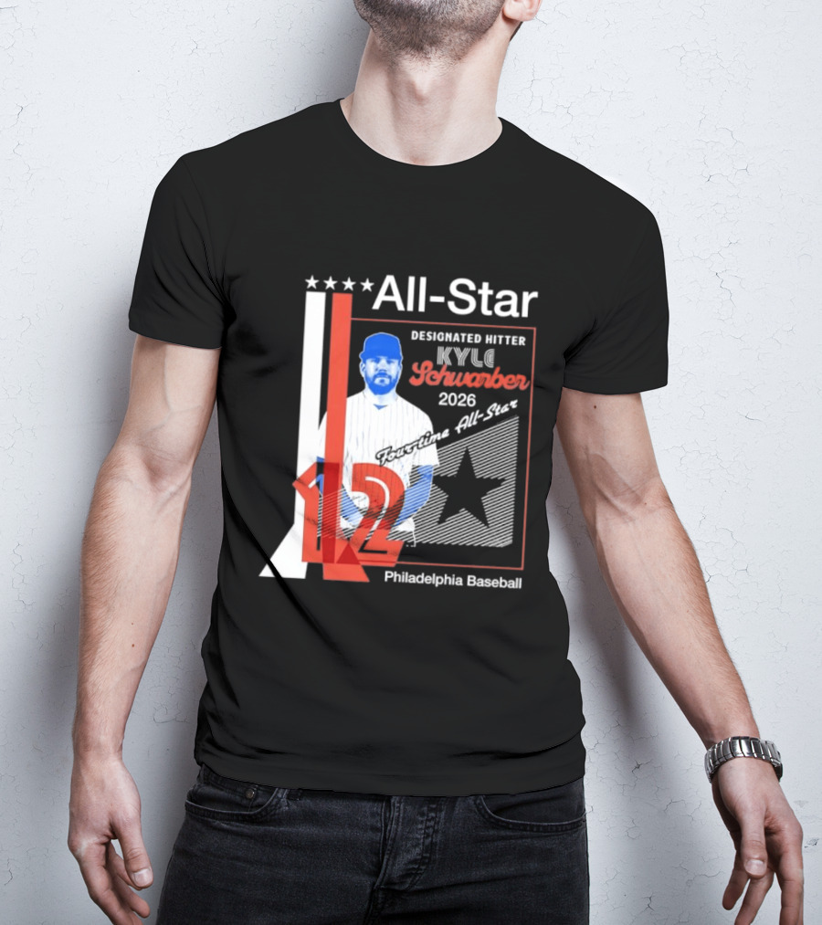 Kyle Schwarber Philadelphia Baseball 2026 All Star Designated Hitter Number 12 T-Shirt