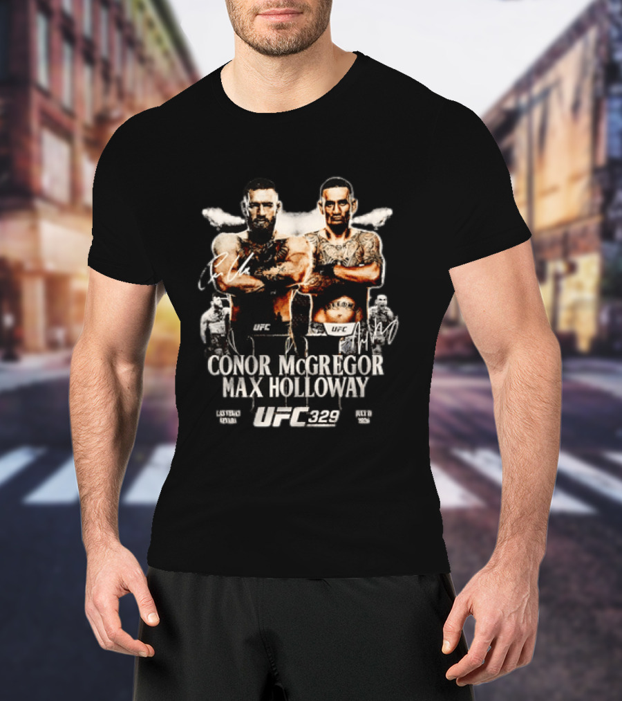 UFC 329 Conor McGregor Max Holloway 2 Matchup T-Shirt