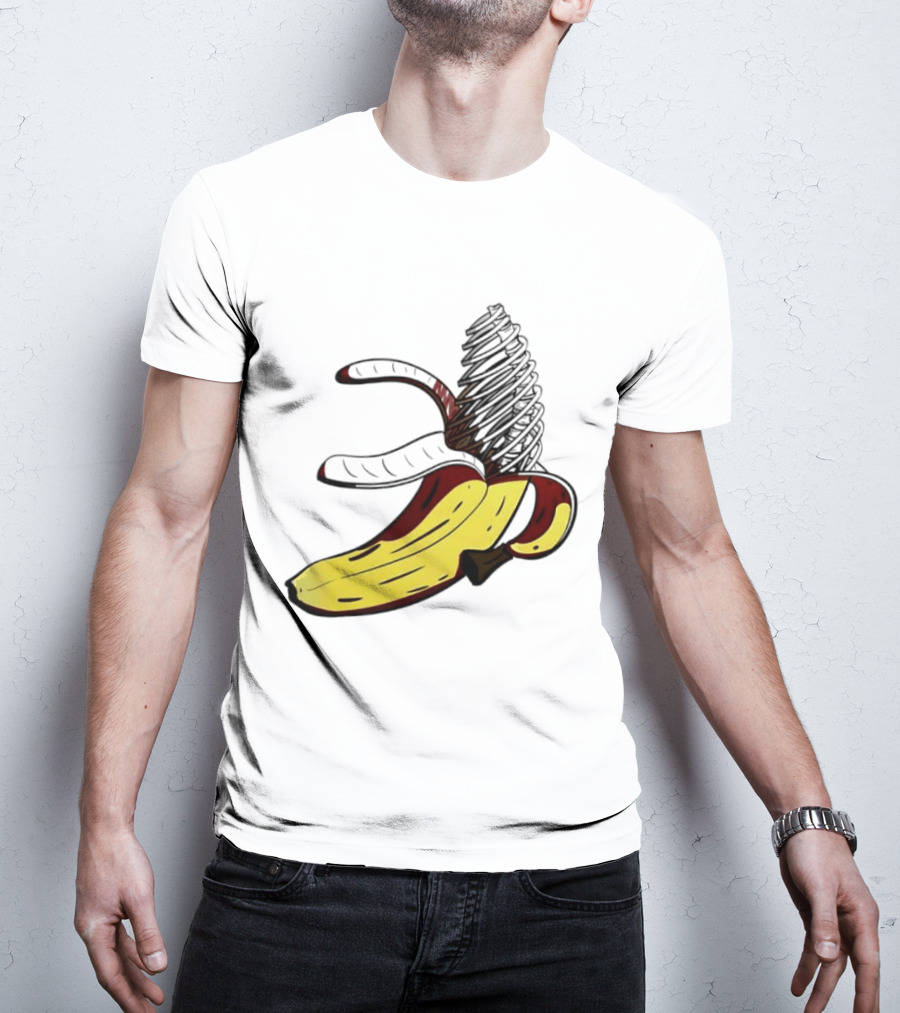Anatomical Banana Skeleton Surreal Peeled Fruit T-Shirt