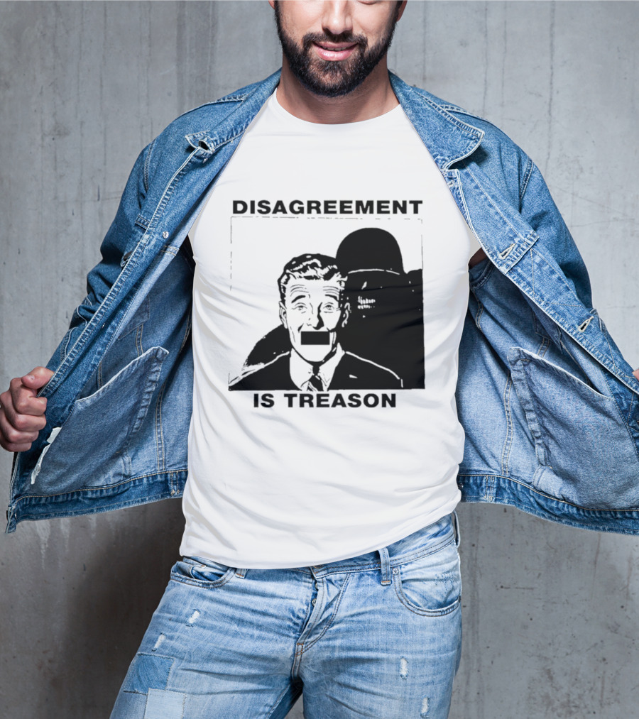 Disagreement Is Treason Retro Dystopian Censorship T-Shirt