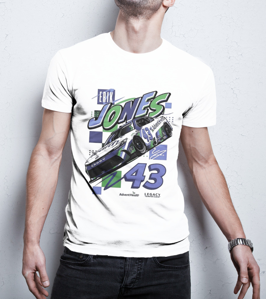 Erik Jones 43 Legacy Motor Club Toyota Camry Racing Team NASCAR T-Shirt