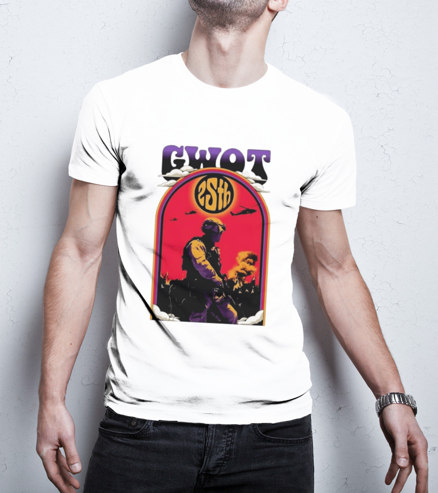 GWOT 25th Anniversary Soldier Helicopters Fire T-Shirt
