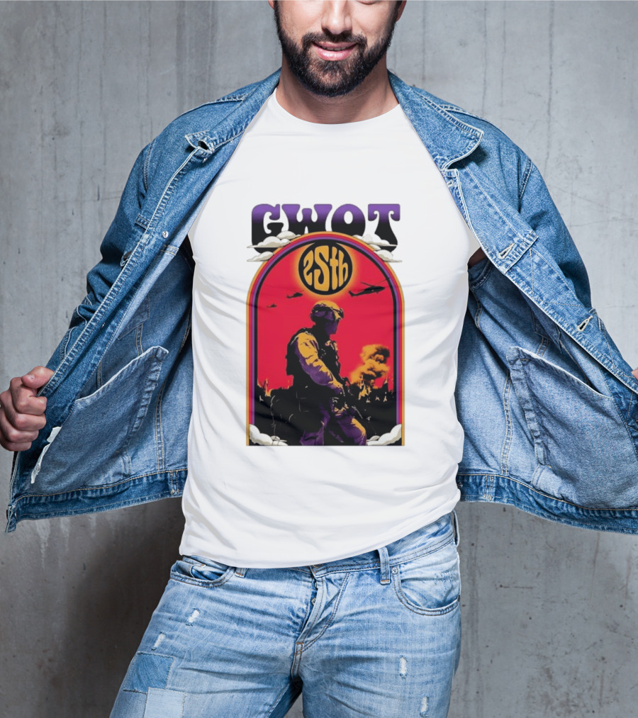 GWOT 25th Anniversary Soldier Helicopters Fire T-Shirt