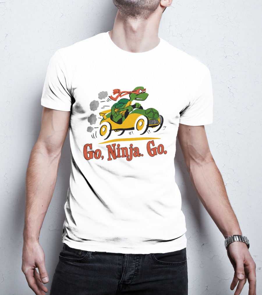 Ninja Turtle Racing In Classic Go Kart T-Shirt