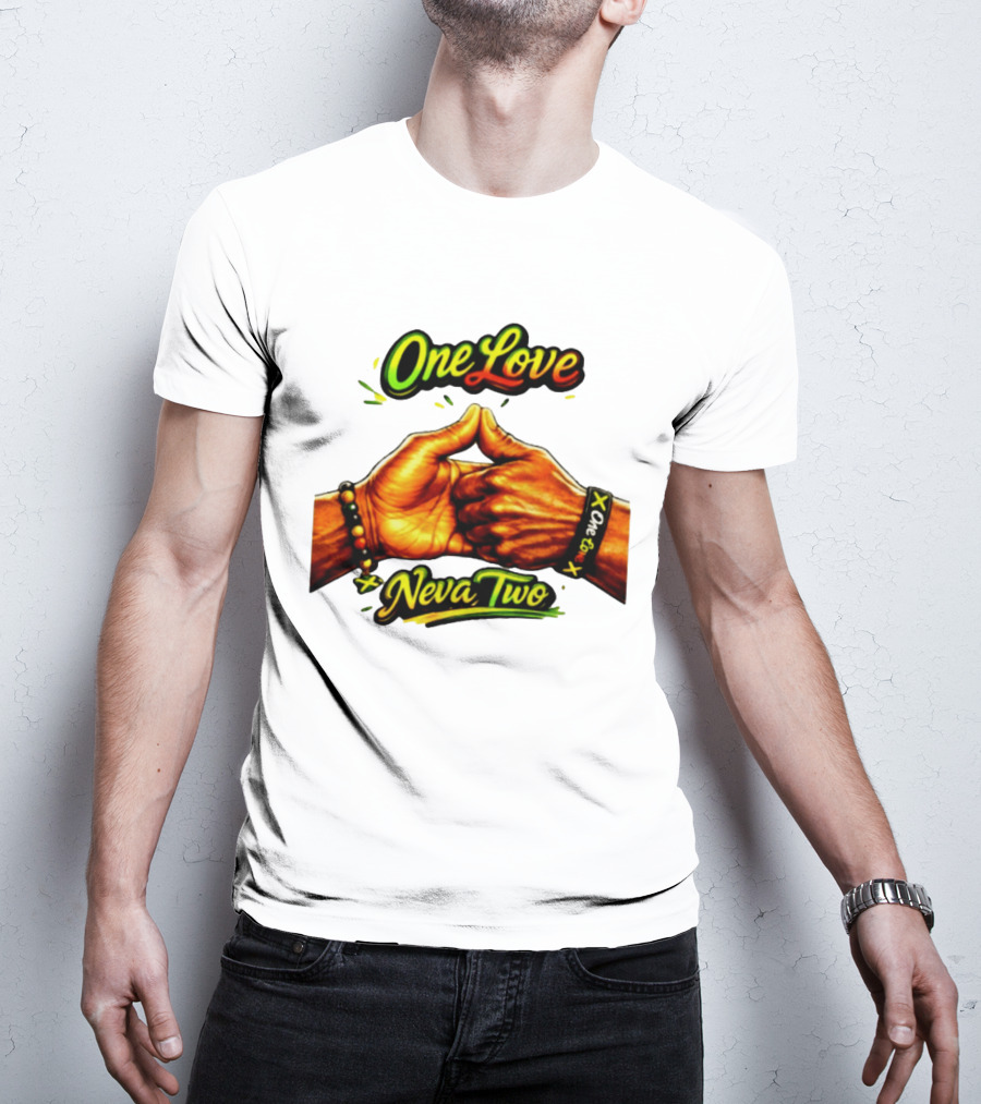 One Love Neva Two Jamaican Unity Gesture T-Shirt