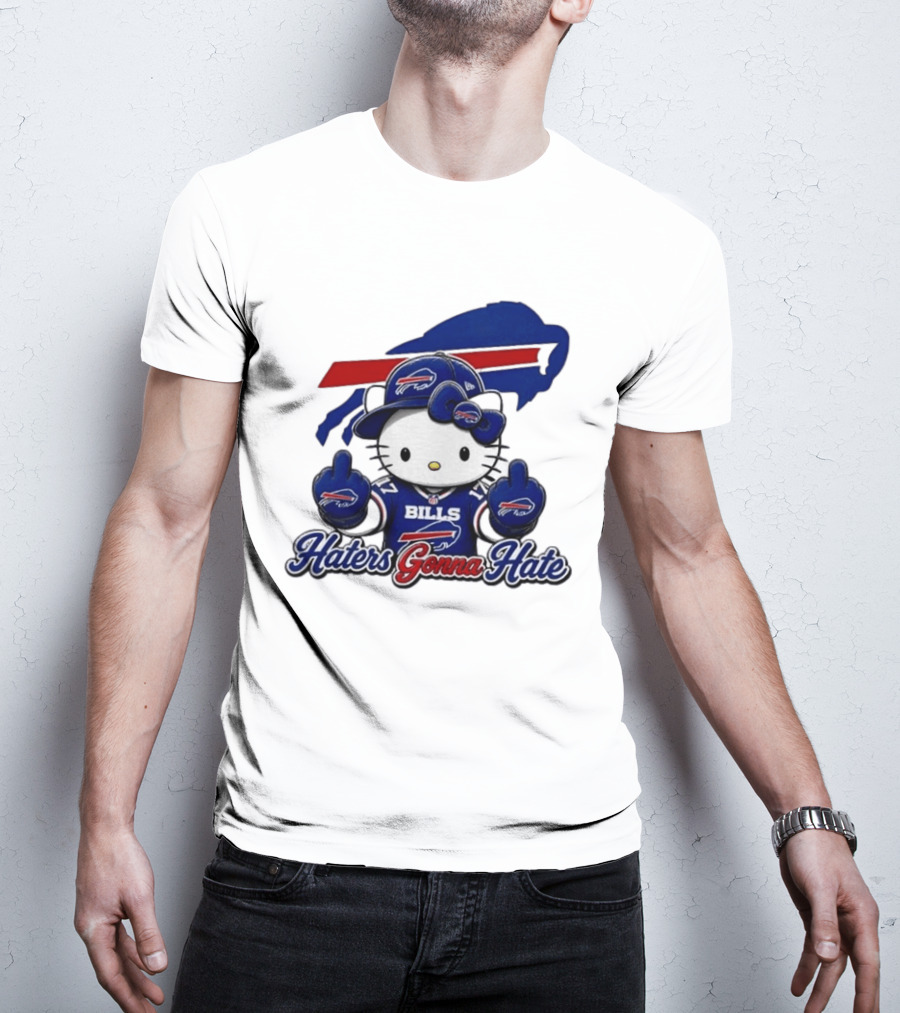 Hello Kitty Bills Haters Gonna Hate Middle Finger T-Shirt