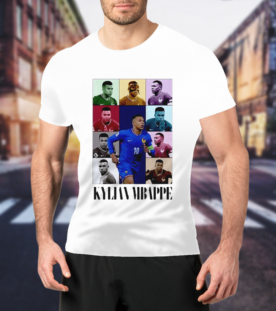 Kylian Mbappé France Football The Eras Tour Collage T-Shirt