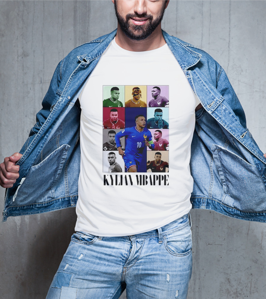 Kylian Mbappé France Football The Eras Tour Collage T-Shirt