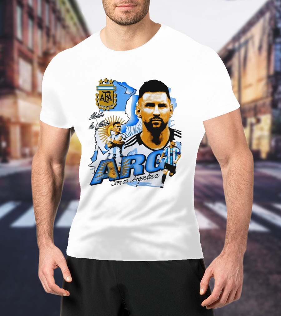 Argentina Lionel Messi Lautaro Martinez AFA Hasta La Gloria Somos Argentina T-Shirt