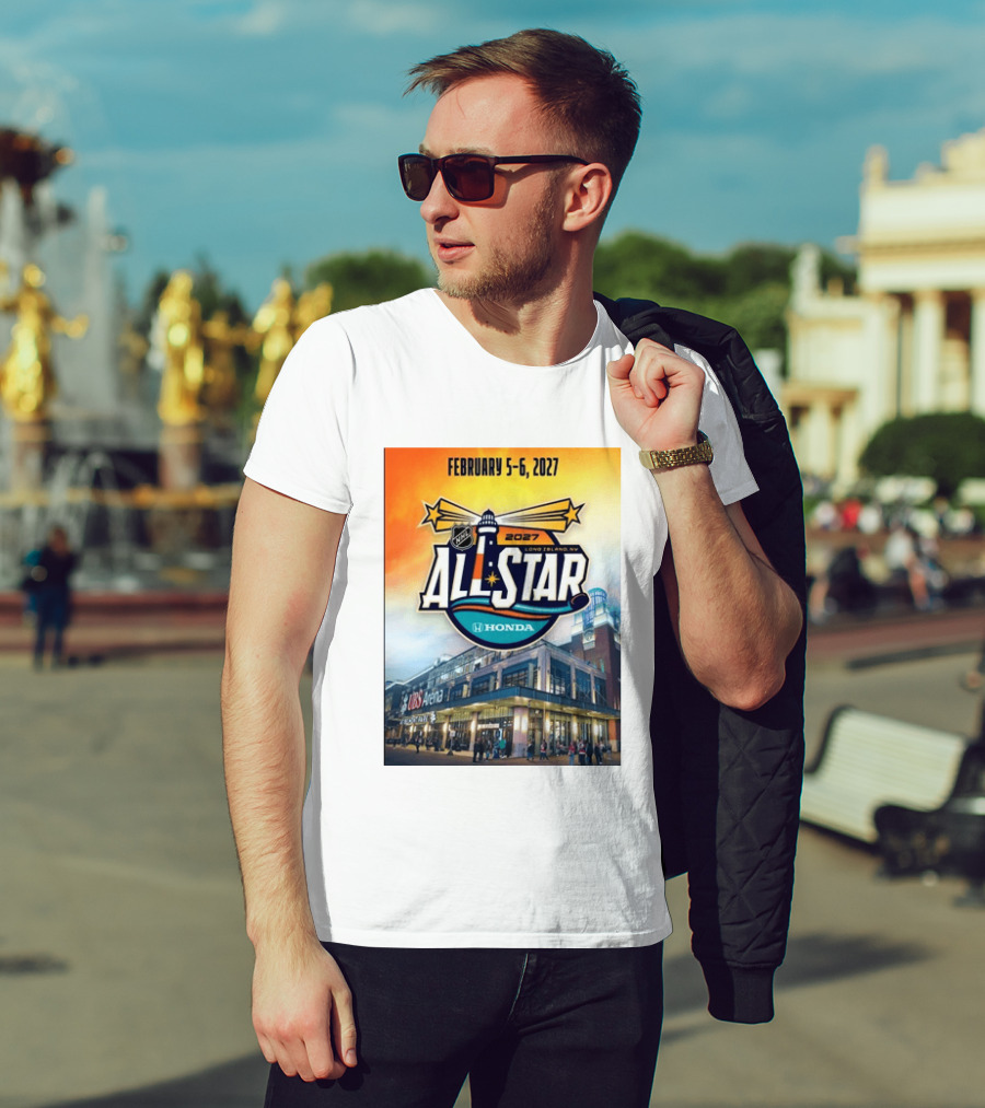 NHL All Star 2027 Honda February 5 6 UBS Arena Long Island NY T-Shirt