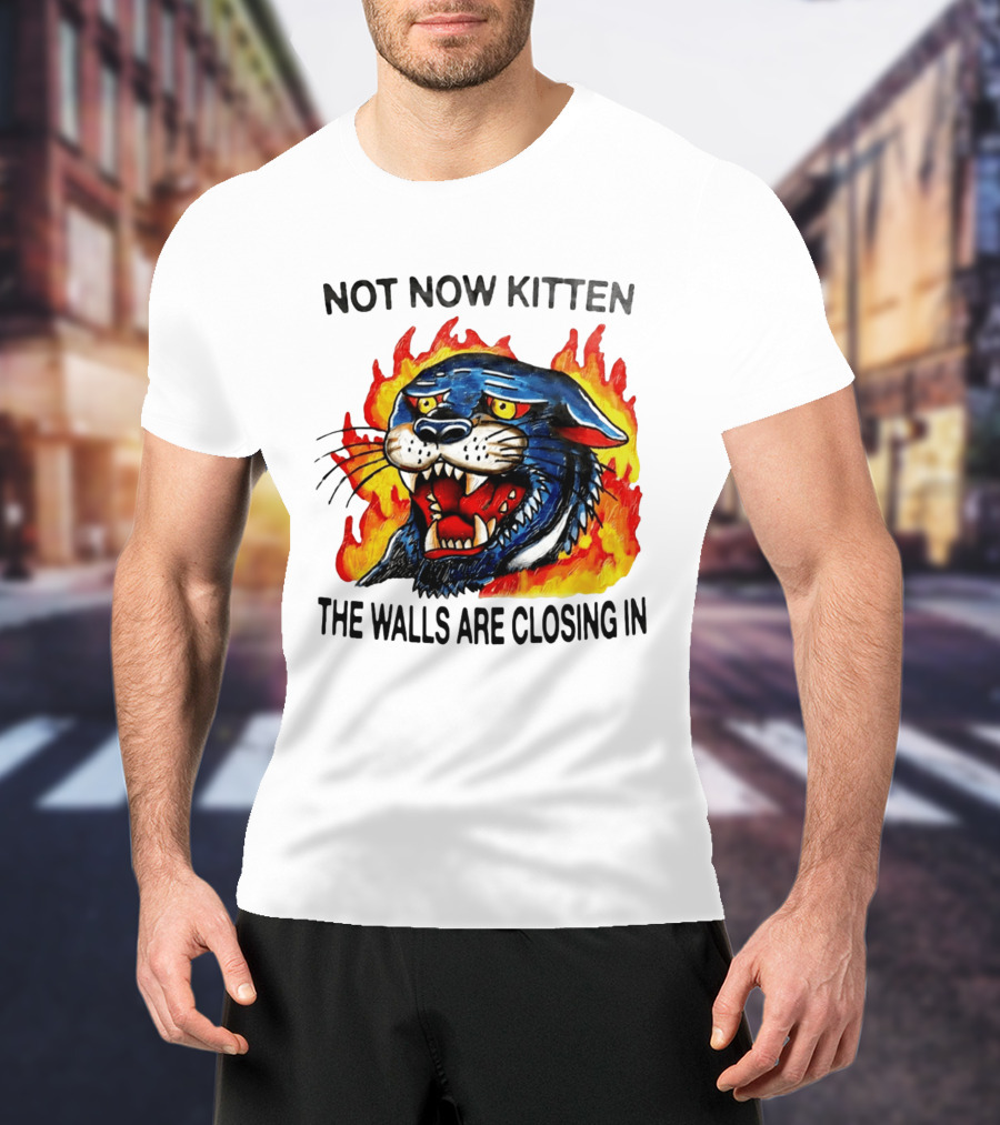 Not Now Kitten Fiery Panther The Walls Are Closing T-Shirt