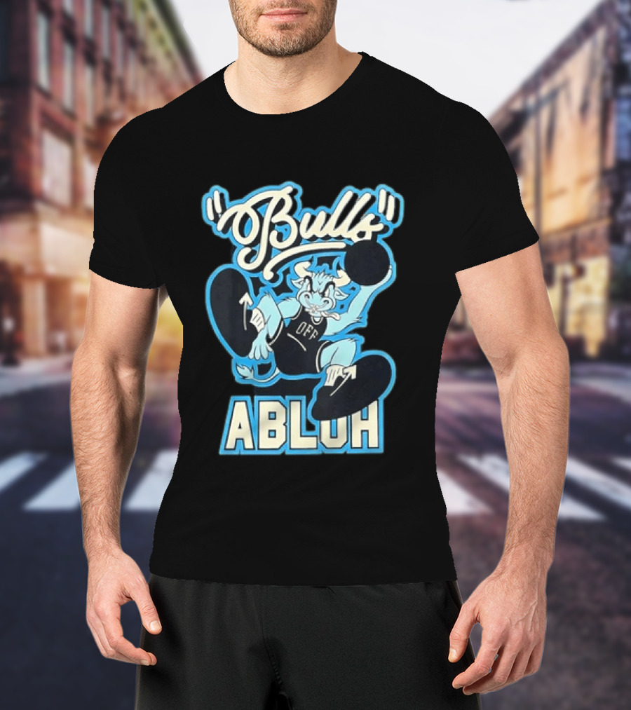 Off White Bulls Abloh Cartoon Basketball T-Shirt