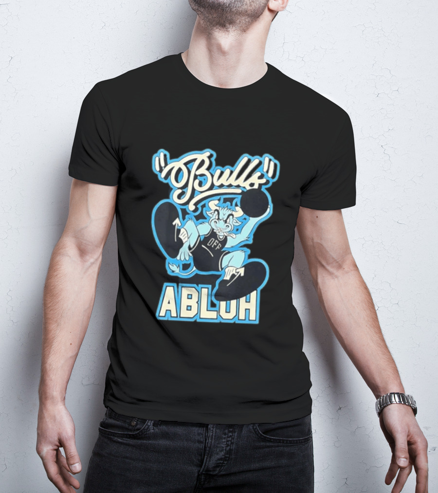 Off White Bulls Abloh Cartoon Basketball T-Shirt