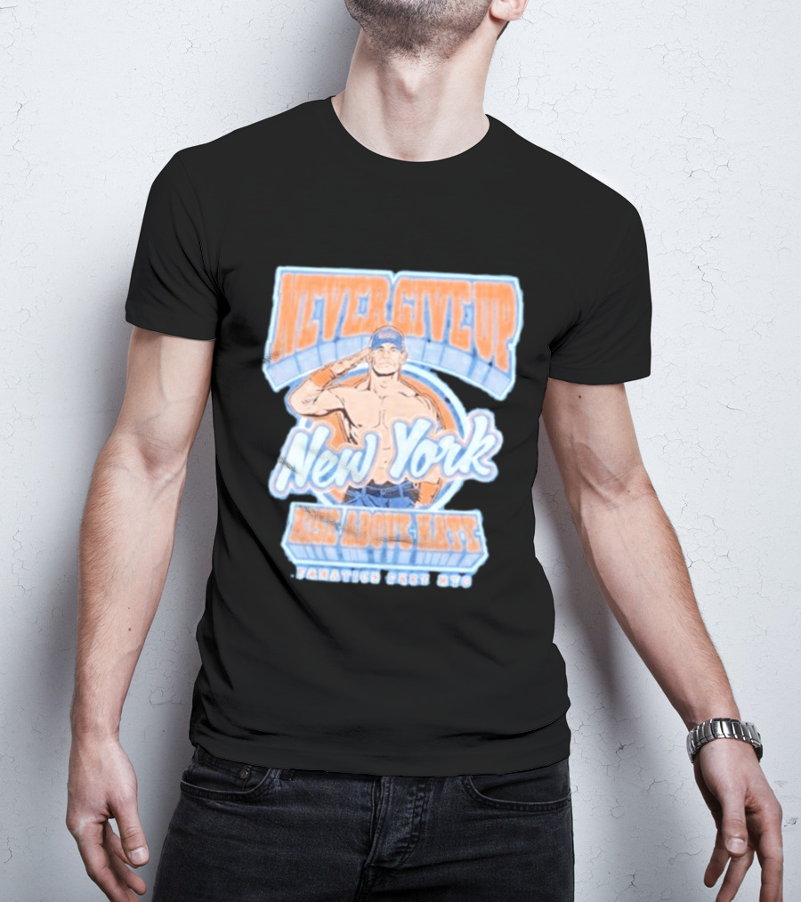 Never Give Up New York Rise Above Hate Fanatics Fest NYC T-Shirt