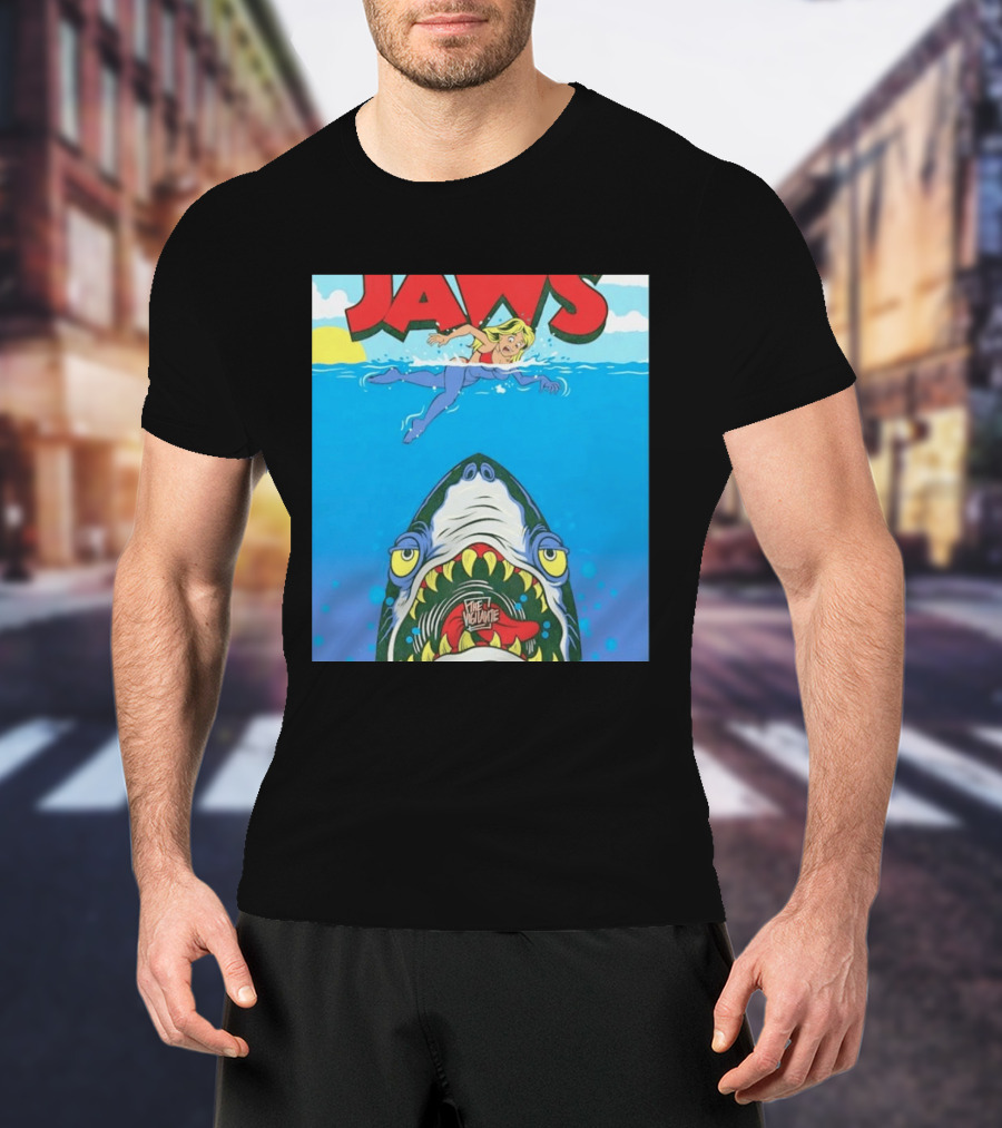 The Vigilante Jaws Shark Attack Comic Cartoon T-Shirt
