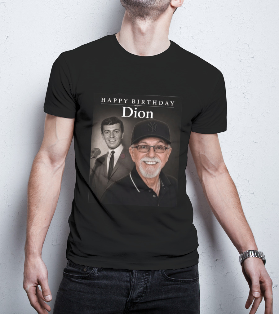 Happy Birthday Dion Iconic Celebration With Smiling T-Shirt