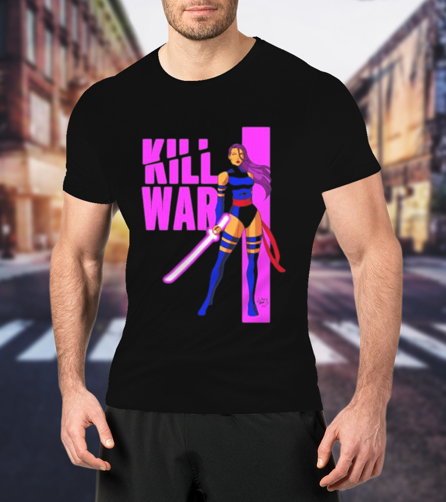 Psylocke Marvel Comics Kill War Pink T-Shirt