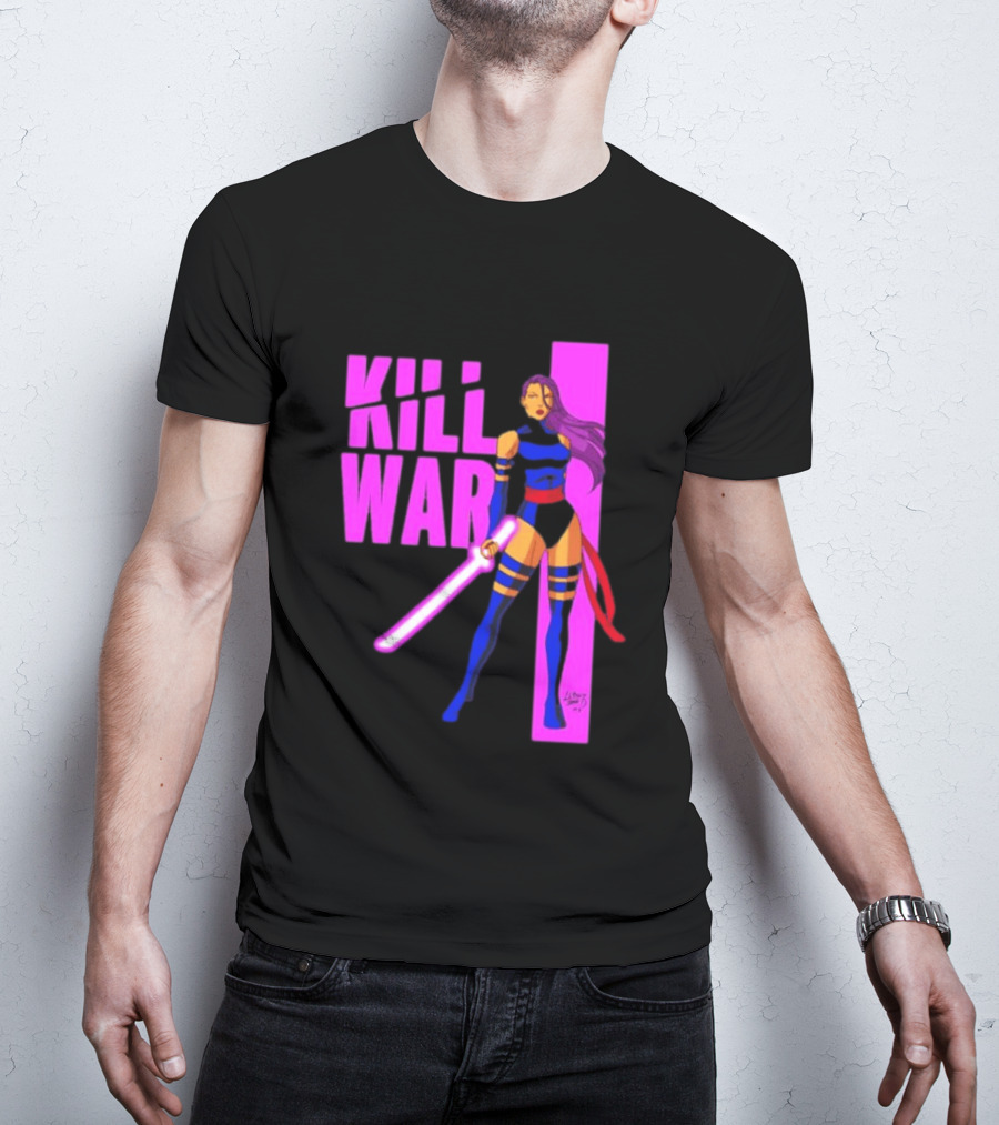 Psylocke Marvel Comics Kill War Pink T-Shirt
