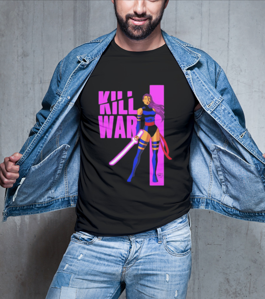 Psylocke Marvel Comics Kill War Pink T-Shirt