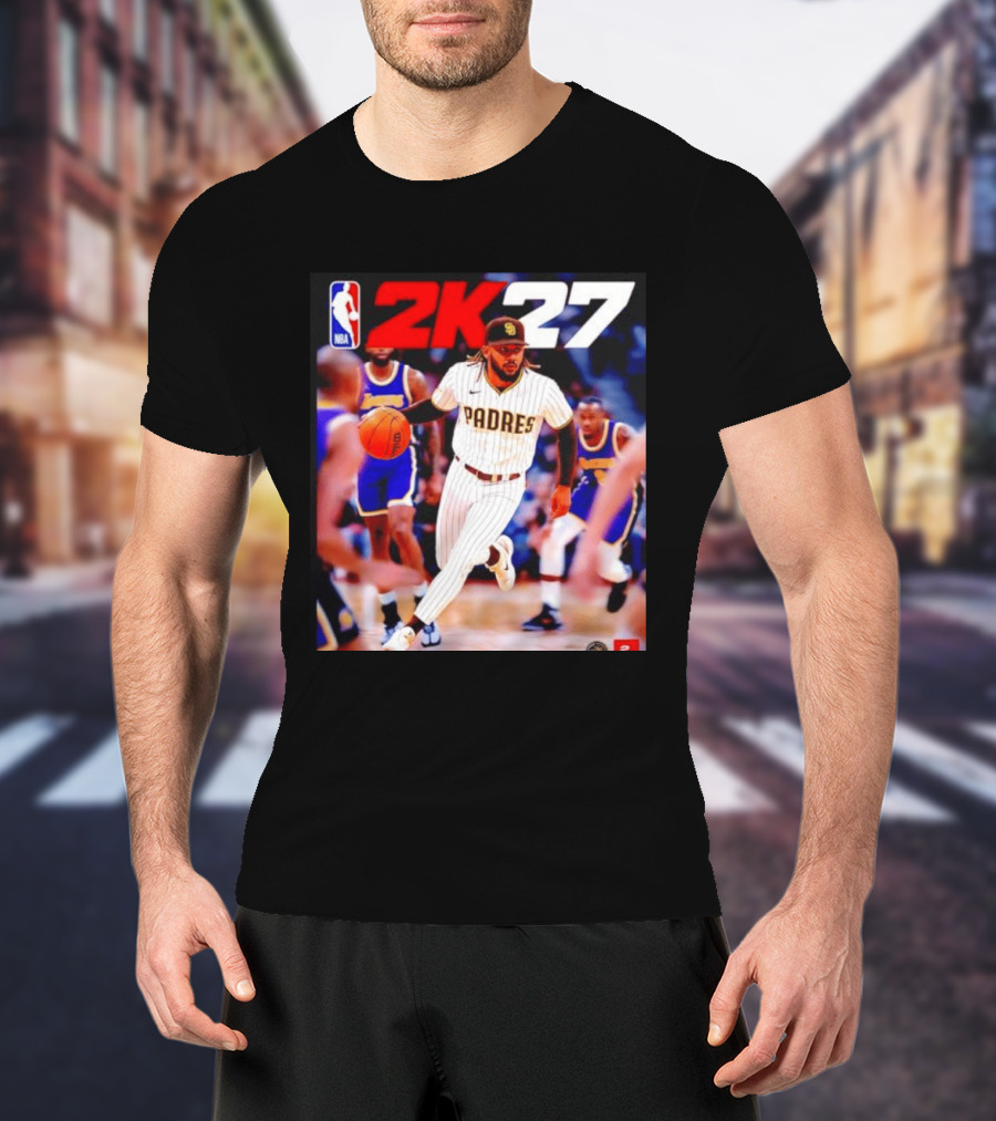 San Diego Padres NBA 2K27 Crossover Concept With Basketball Action T-Shirt