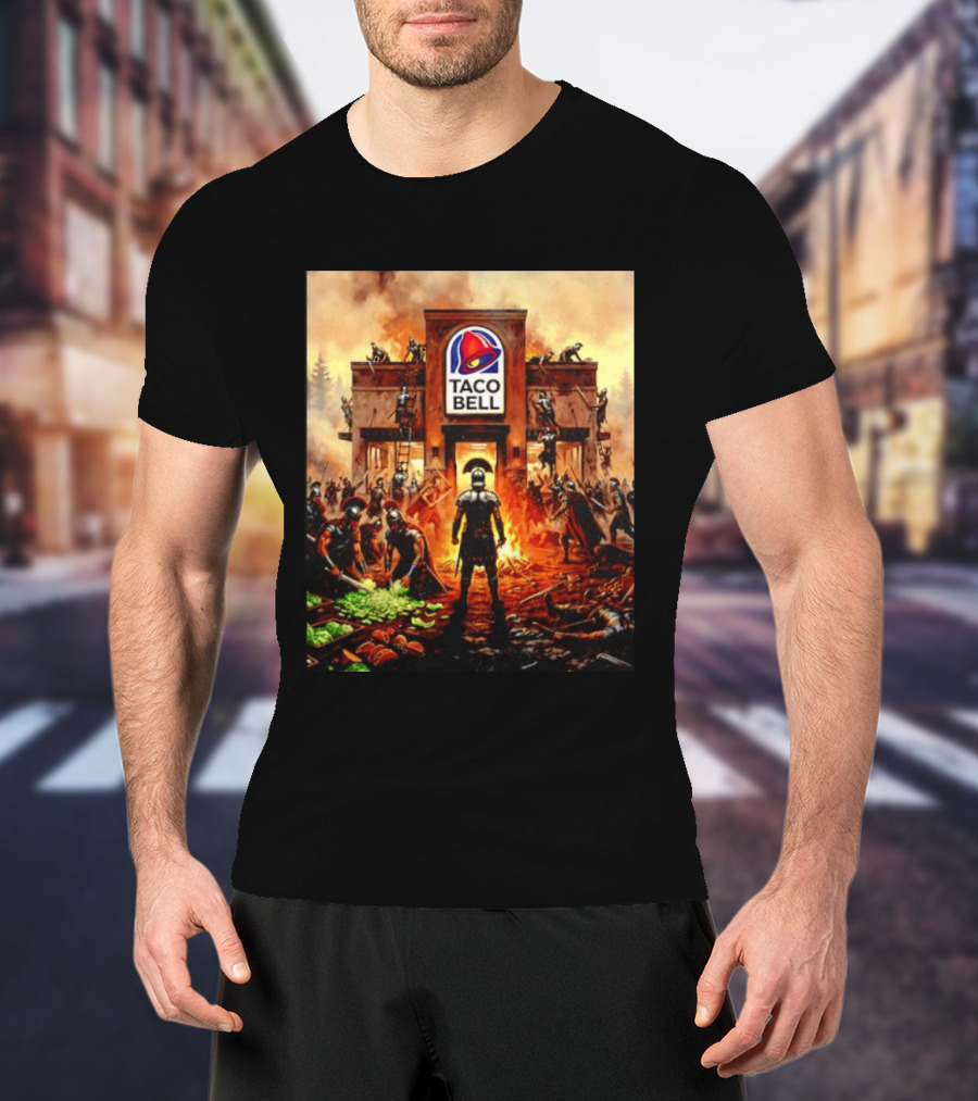 Taco Bell Medieval Knights Battle Fantasy Scene T-Shirt