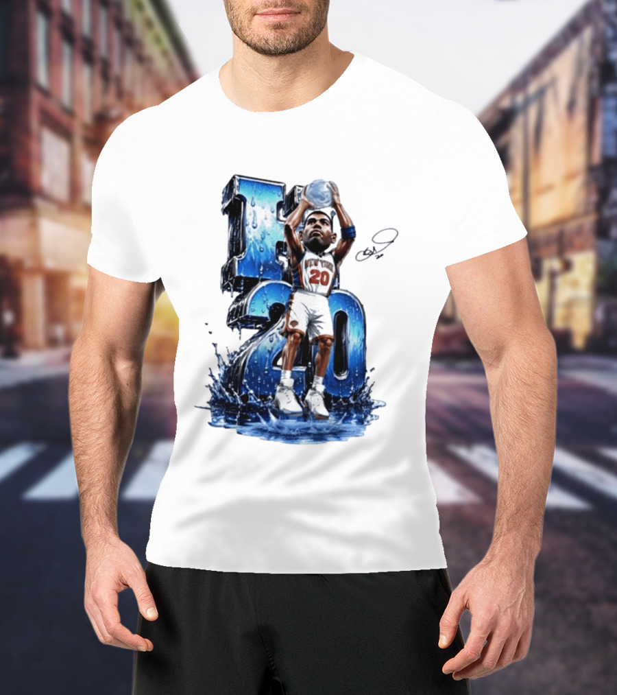 Allan Houston H20 Knicks Number 20 Throwback T-Shirt
