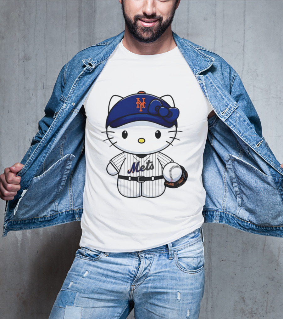 Hello Kitty New York Mets MLB Baseball Fan T-Shirt