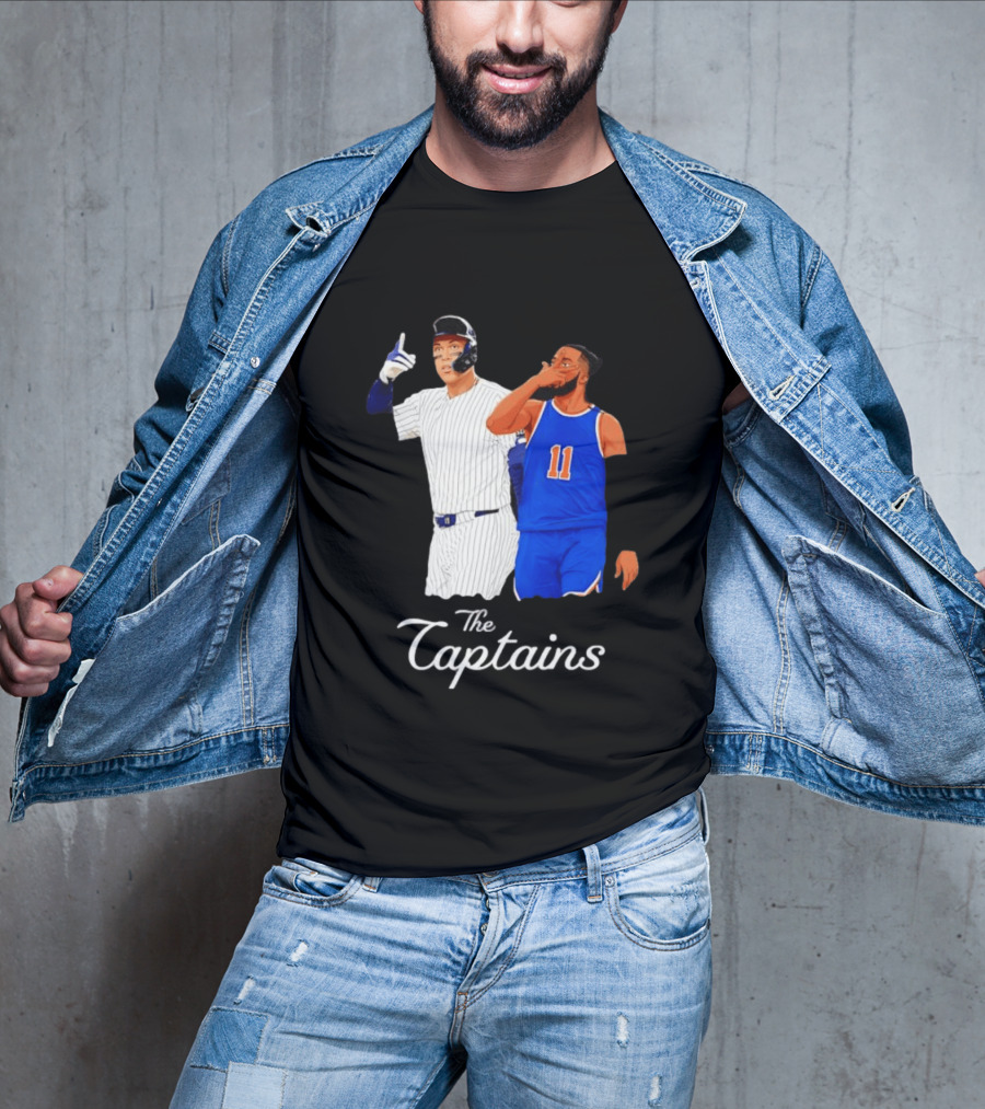 Aaron Judge New York Yankees Jalen Brunson New York Knicks The Captains T-Shirt