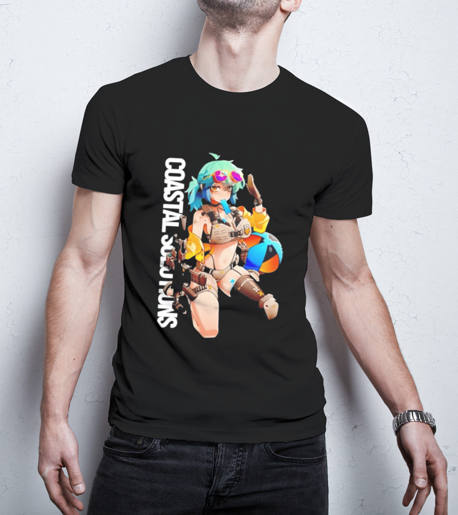 Coastal Solutions Anime Girl Popsicle Tactical Beach Vibes T-Shirt