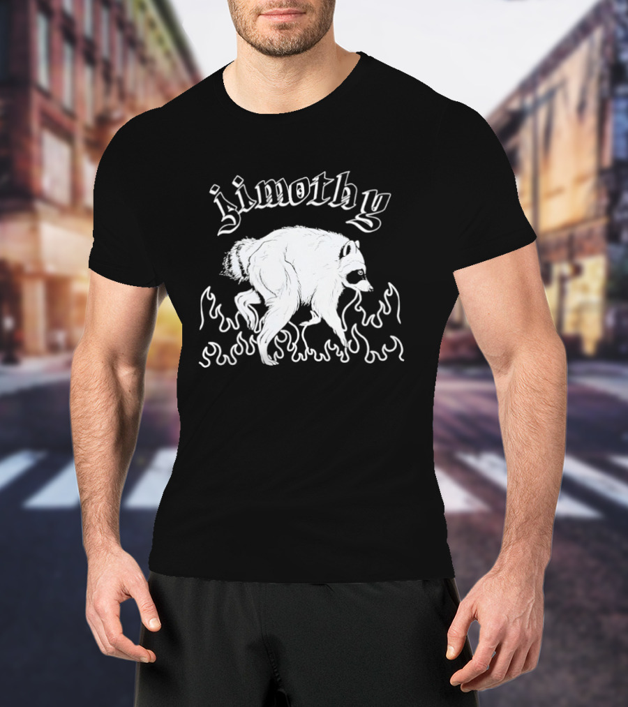 Jimothy Raccoon Flame Illustration Halloween 2026 T-Shirt