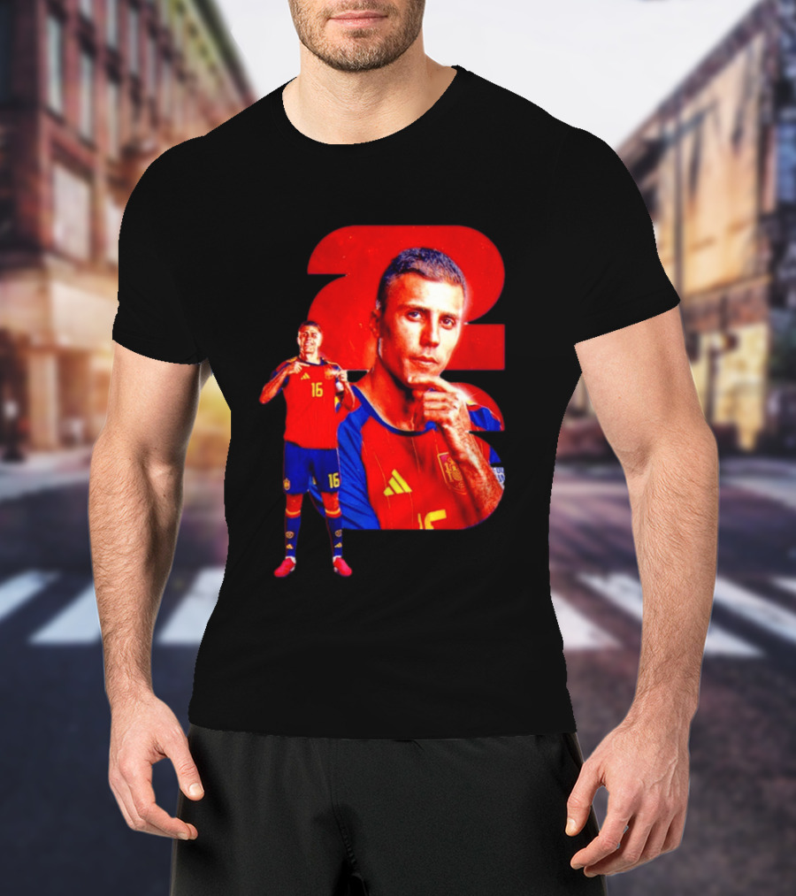 Rodrigo Hernández Cascante Rodri No 16 Spain Manchester City Football Player T-Shirt