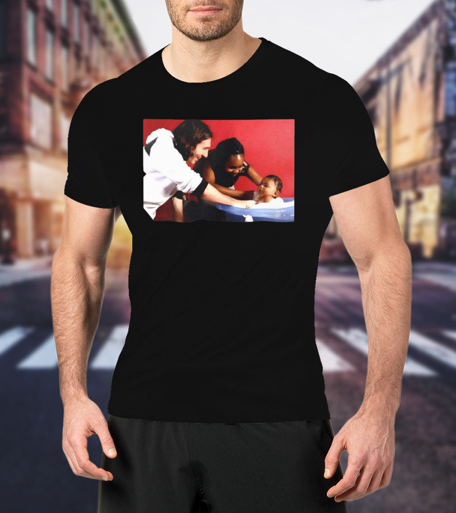Lionel Messi Bathes Baby Lamine Yamal Legendary Blessing Football Moment T-Shirt