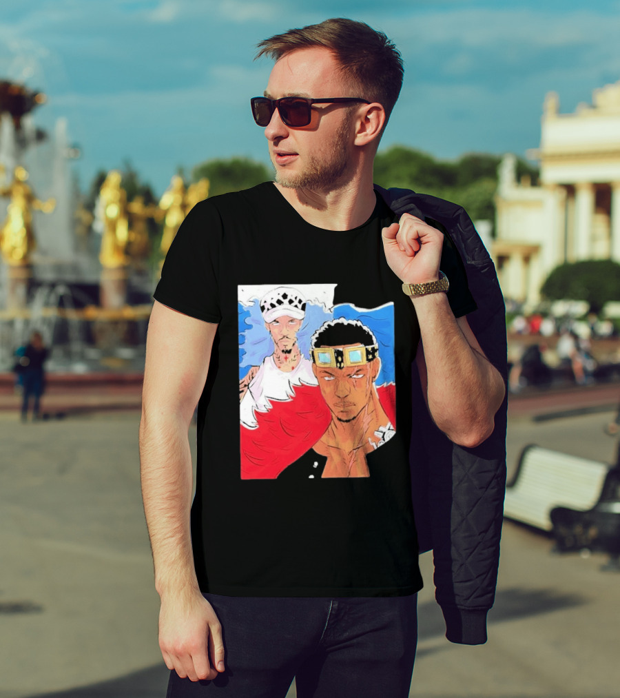 Minnesota Timberwolves Anthony Edwards Lamelo Ball Anime Crossover One Piece Fusion T-Shirt