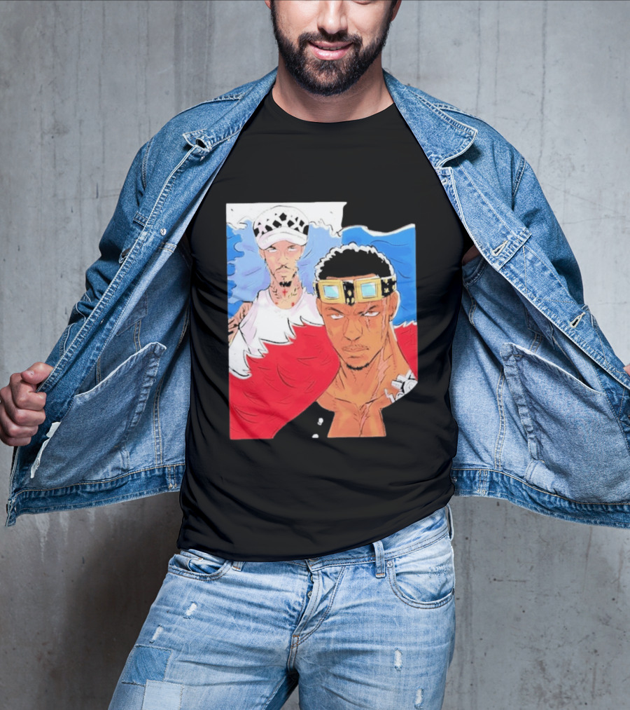 Minnesota Timberwolves Anthony Edwards Lamelo Ball Anime Crossover One Piece Fusion T-Shirt