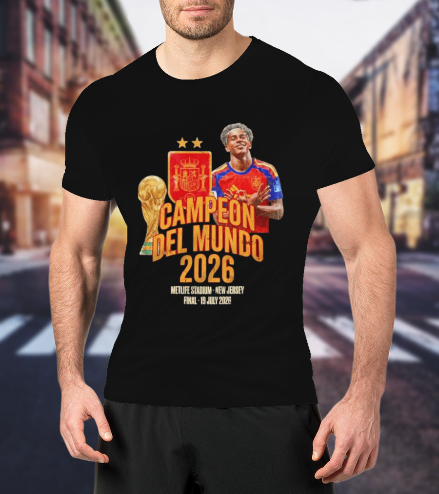 Spain Campeon Del Mundo 2026 Metlife Stadium New Jersey Final 19 Jul 2026 T-Shirt
