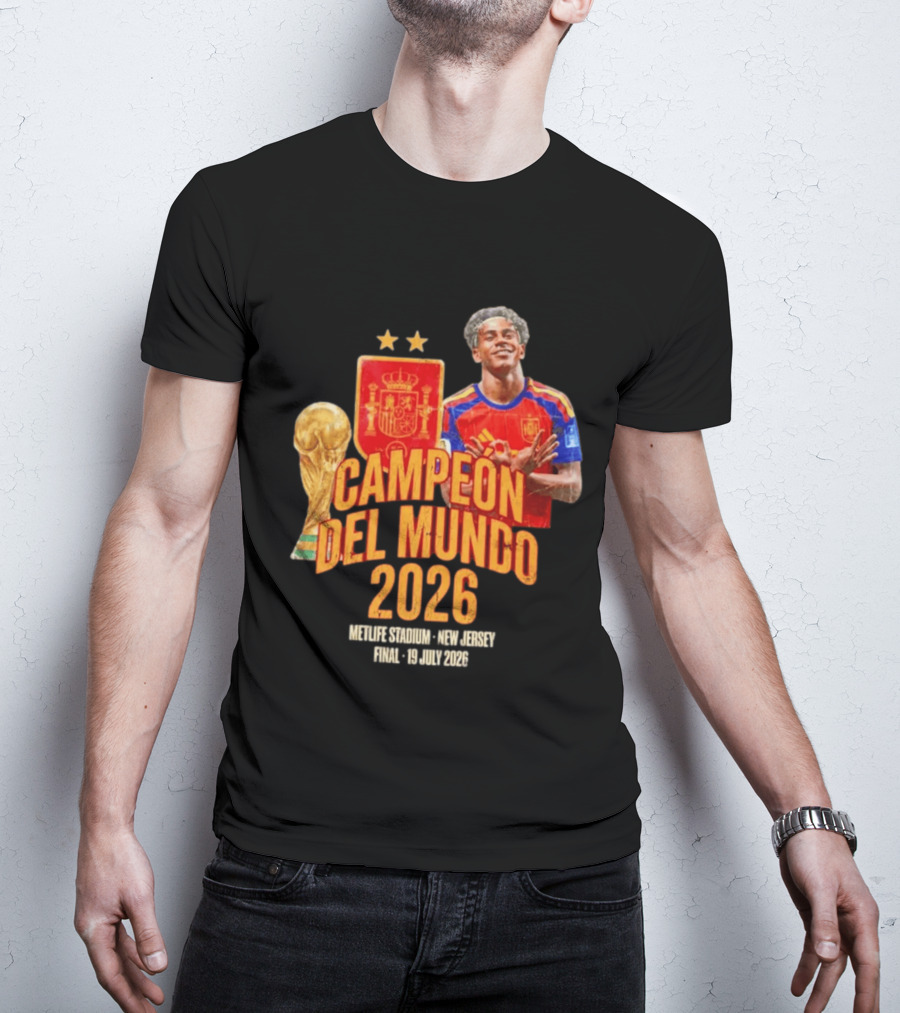 Spain Campeon Del Mundo 2026 Metlife Stadium New Jersey Final 19 Jul 2026 T-Shirt