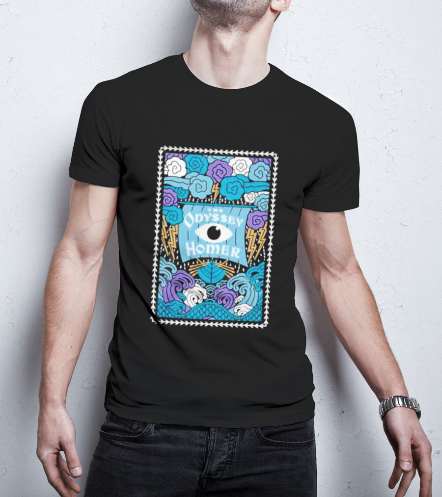 The Odyssey Homer Cyclops Eye Lightning Waves T-Shirt