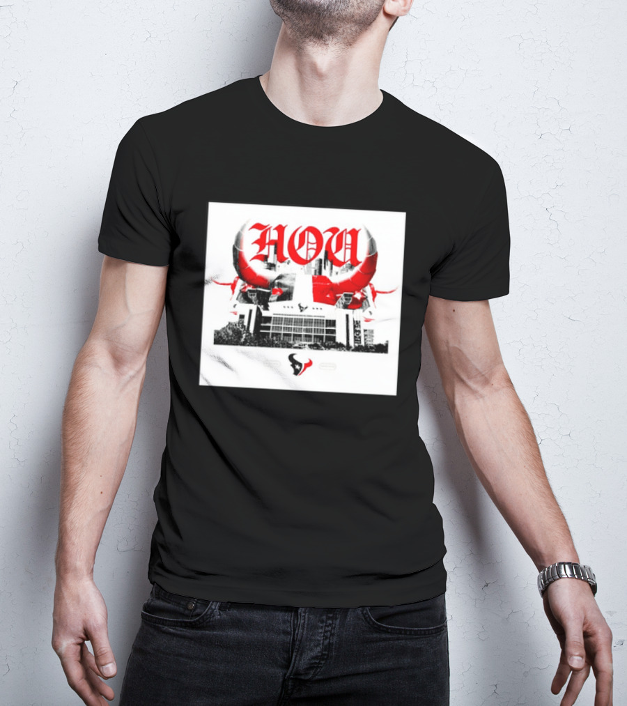 Houston Texans HOU H Town Red Bull Horns T-Shirt