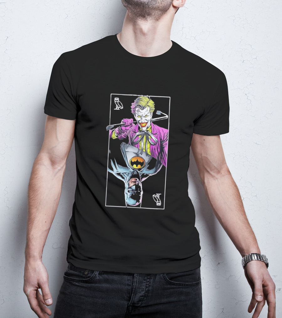 OVO Joker And Batman Playing Card Owl T-Shirt