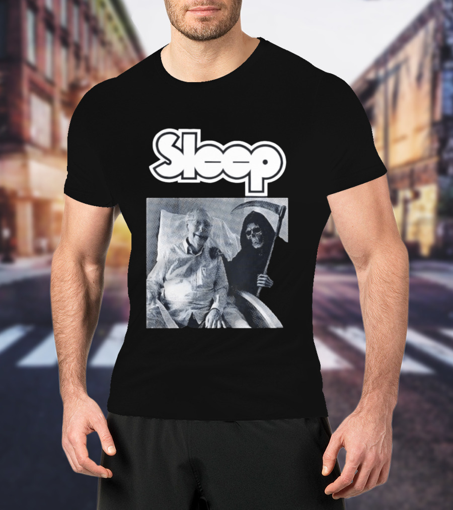 United Snakes Grim Reaper Holding Scythe Sleep Elderly Man In Hospital Room T-Shirt