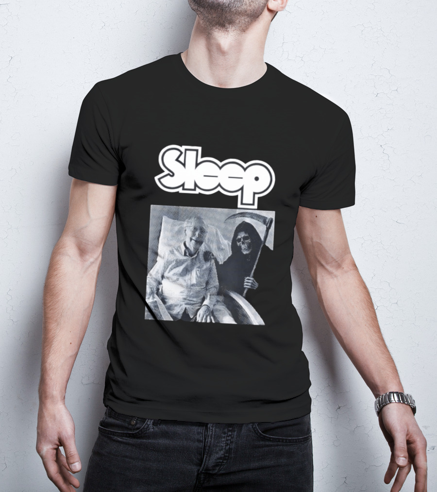 United Snakes Grim Reaper Holding Scythe Sleep Elderly Man In Hospital Room T-Shirt