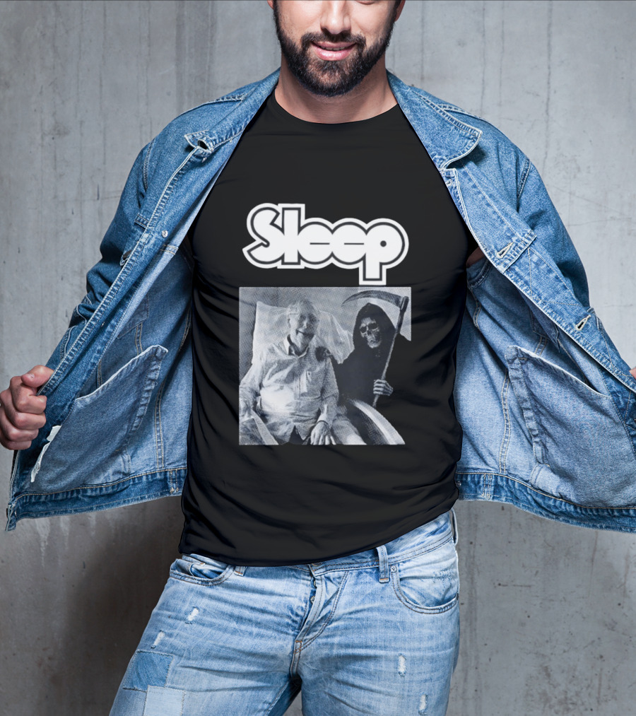 United Snakes Grim Reaper Holding Scythe Sleep Elderly Man In Hospital Room T-Shirt