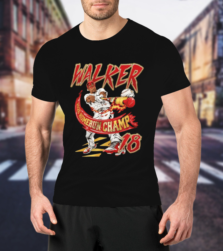 Walker 2026 Home Run Champ 18 MLB Baseball Player T-Shirt