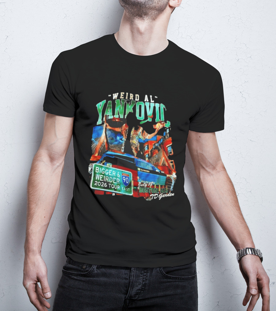 Weird Al Yankovic Bigger And Weirder 2026 Tour Boston July 18 TD Garden T-Shirt