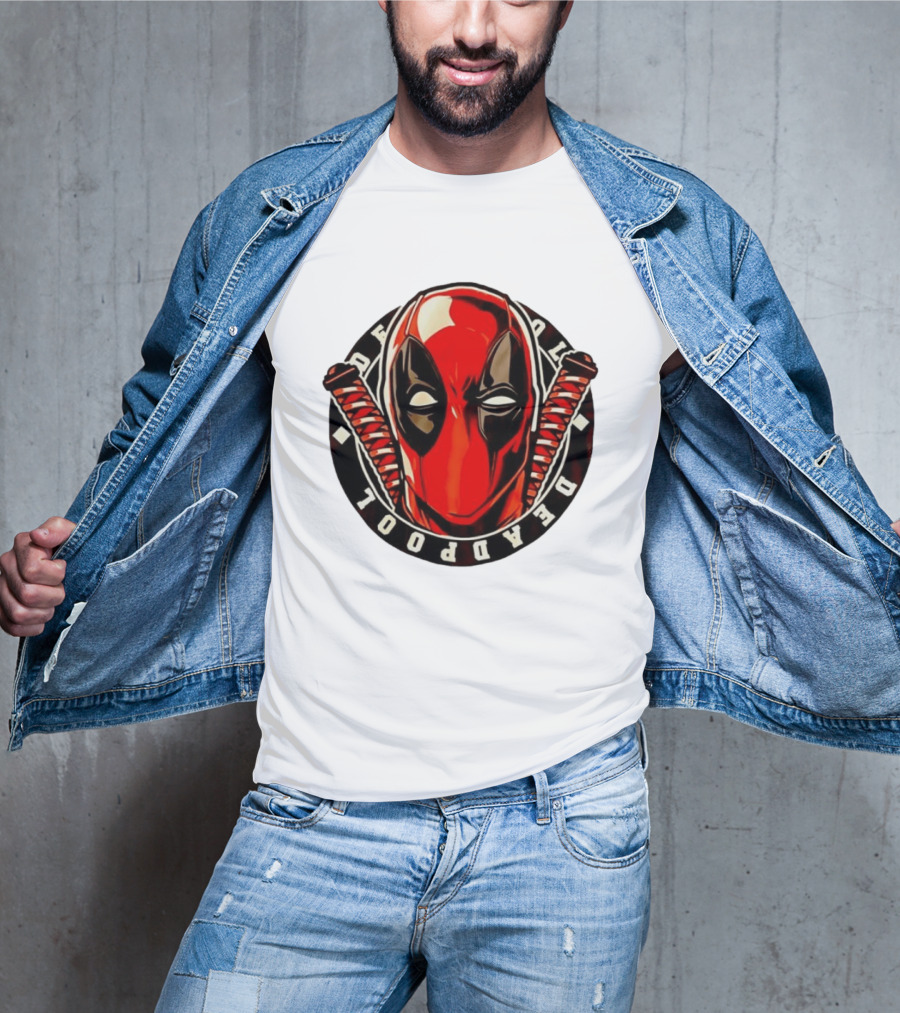 Deadpool Marvel Comics Mask Katana Swords T-Shirt