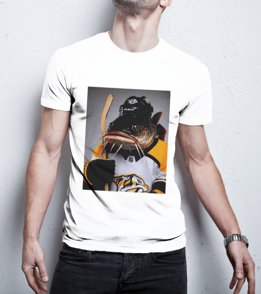Nashville Predators Catfish Hockey Mascot Community Spirit T-Shirt