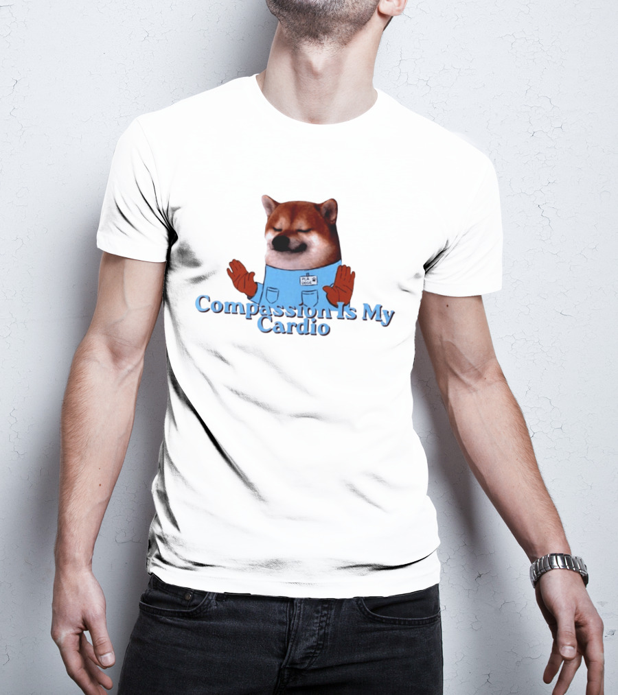 Shiba Inu Nurse PCA Doge Compassion Is My Cardio T-Shirt