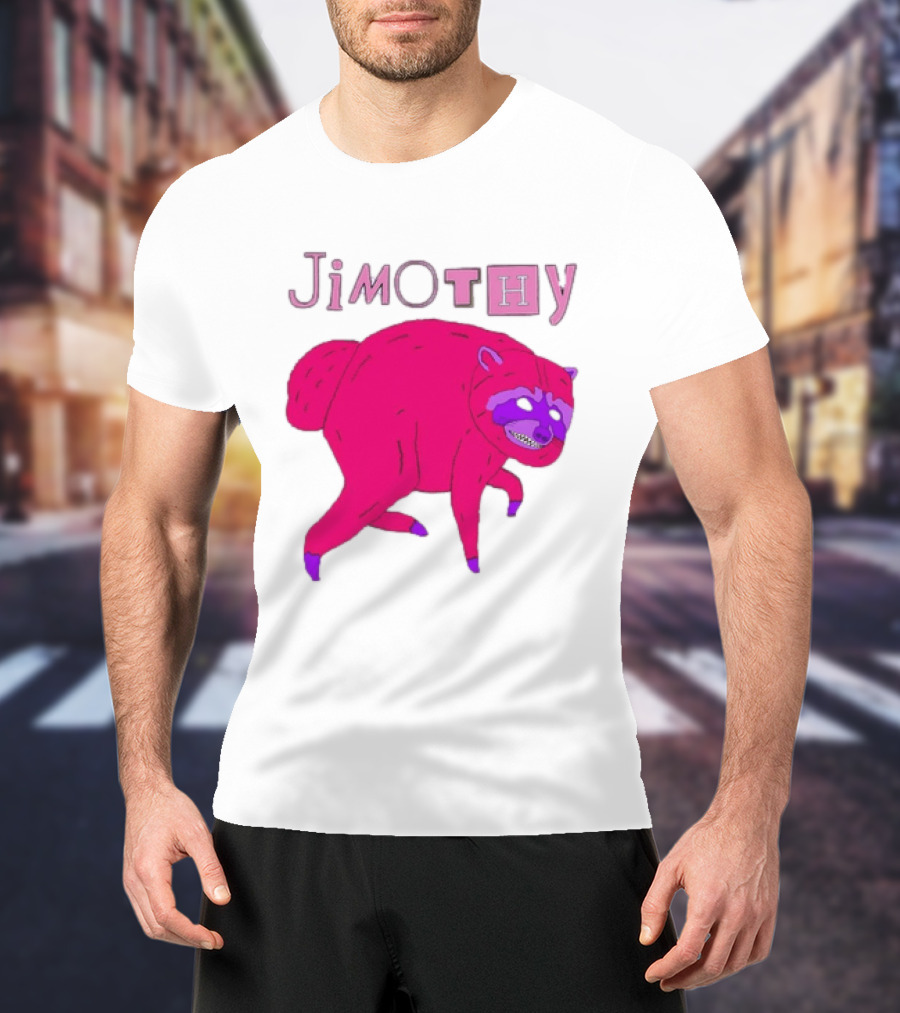 Jimothy Pink Raccoon T-Shirt