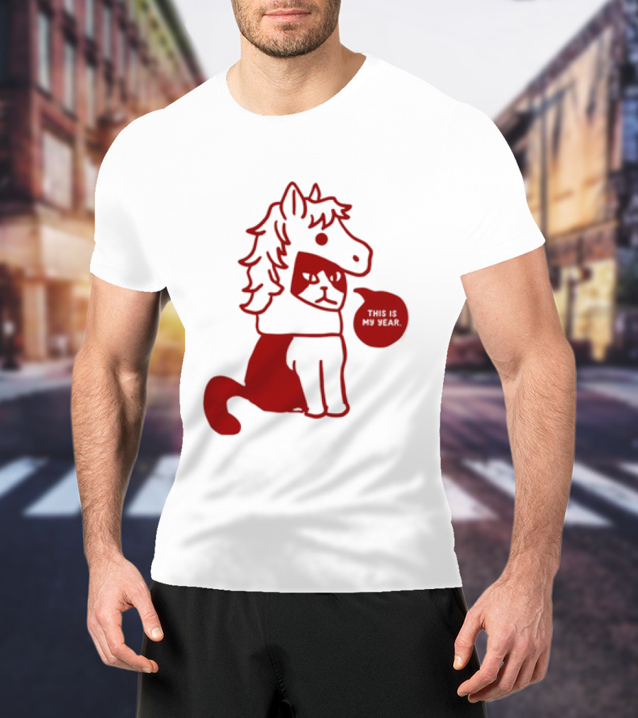 Year Of The Horse 2026 Chinese Lunar New Year Zodiac Cat T-Shirt